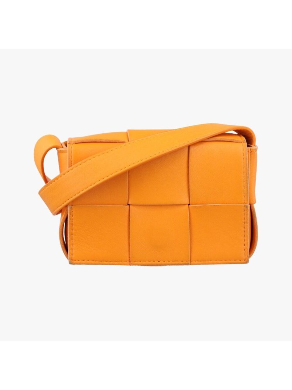 Bottega Veneta Candy Cassette Orange Lambskin Shoulder Bag